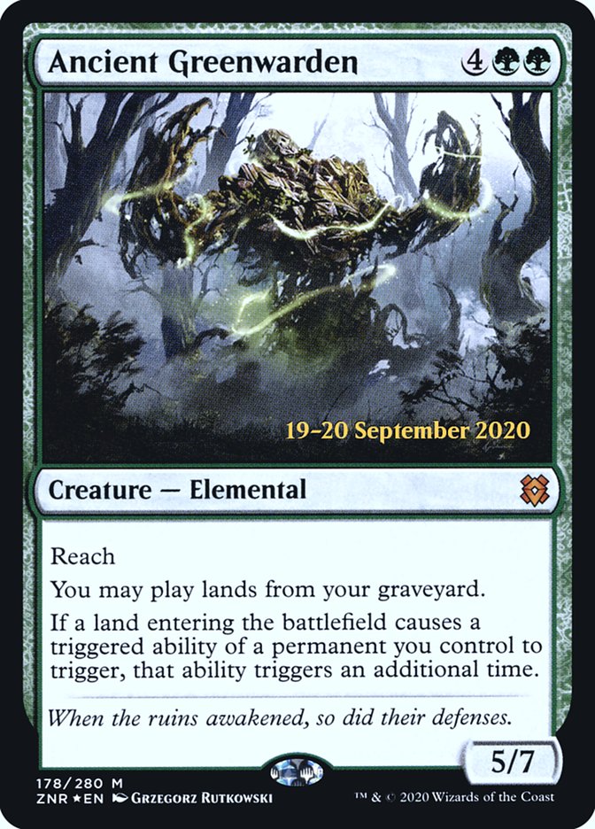 Ancient Greenwarden  [Zendikar Rising Prerelease Promos] | Black Swamp Games