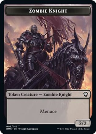 Zombie Knight // Warrior Double-sided Token [Dominaria United Commander Tokens] | Black Swamp Games