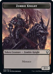 Zombie Knight // Goblin Double-sided Token [Dominaria United Commander Tokens] | Black Swamp Games