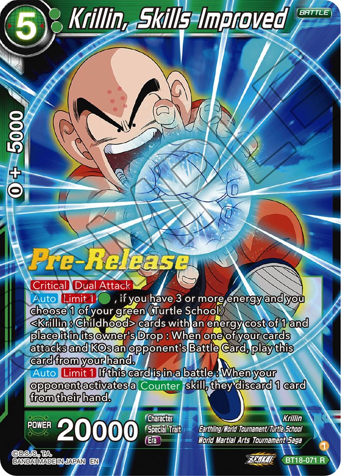 Krillin, Skills Improved (BT18-071) [Dawn of the Z-Legends Prerelease Promos] | Black Swamp Games