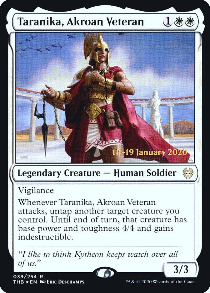 Taranika, Akroan Veteran [Theros Beyond Death Prerelease Promos] | Black Swamp Games