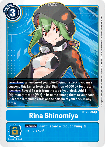 Rina Shinomiya [BT2-086] [Release Special Booster Ver.1.5] | Black Swamp Games