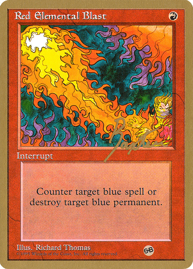 Red Elemental Blast (George Baxter) (SB) [Pro Tour Collector Set] | Black Swamp Games