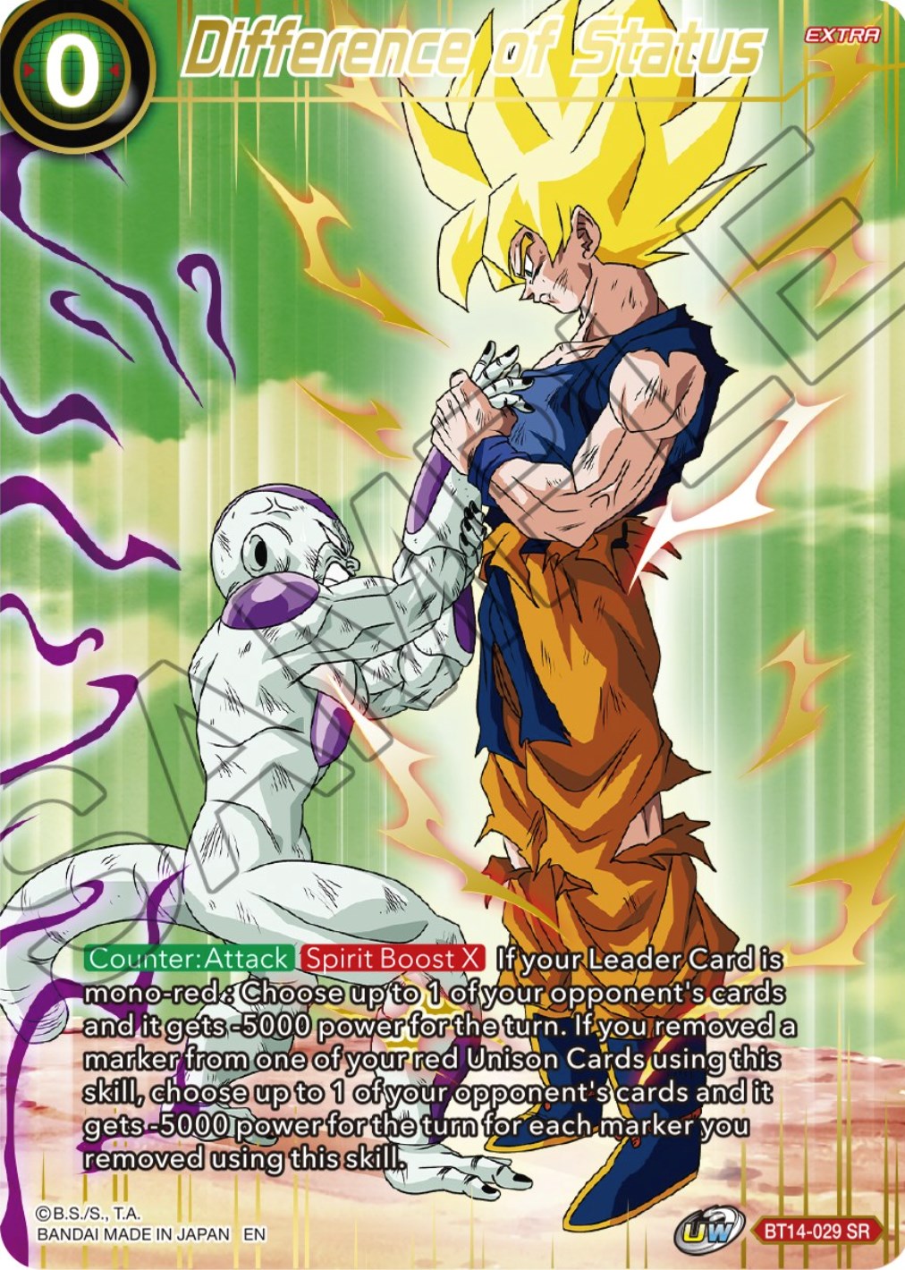 Difference of Status (BT14-029) [Theme Selection: History of Son Goku] | Black Swamp Games