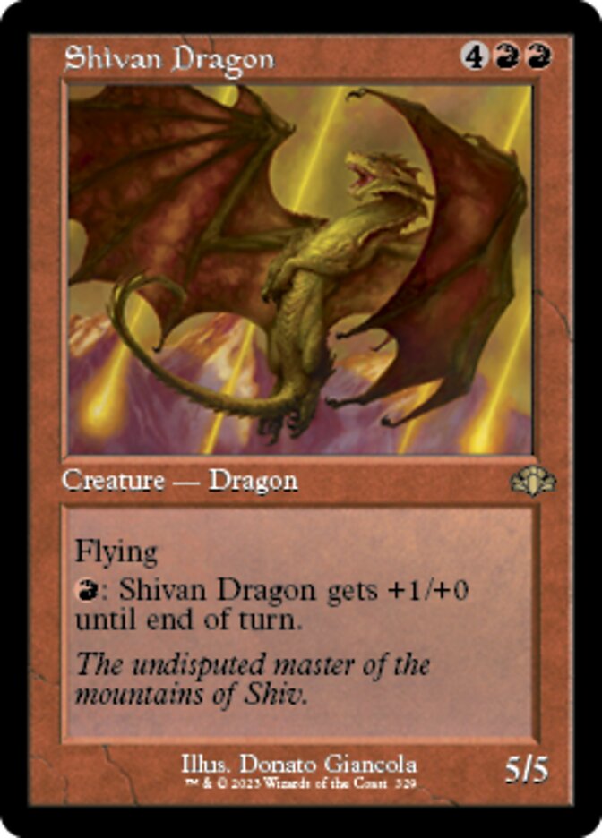 Shivan Dragon (Retro) [Dominaria Remastered] | Black Swamp Games