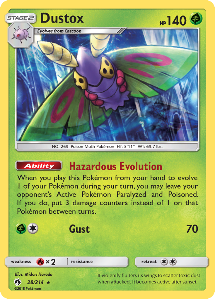 Dustox (28/214) [Sun & Moon: Lost Thunder] | Black Swamp Games