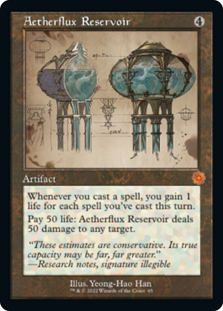 Aetherflux Reservoir (Retro Schematic) [The Brothers' War Retro Artifacts] | Black Swamp Games