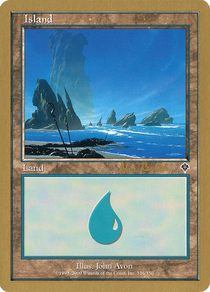 Island (ab336a) (Alex Borteh) [World Championship Decks 2001] | Black Swamp Games