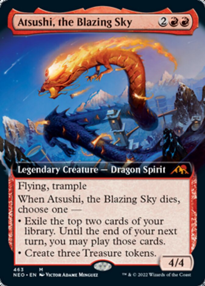 Atsushi, the Blazing Sky (Extended) [Kamigawa: Neon Dynasty] | Black Swamp Games