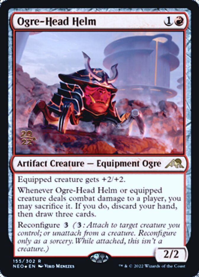 Ogre-Head Helm [Kamigawa: Neon Dynasty Prerelease Promos] | Black Swamp Games