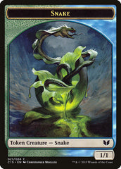 Snake (021) // Saproling Double-Sided Token [Commander 2015 Tokens] | Black Swamp Games