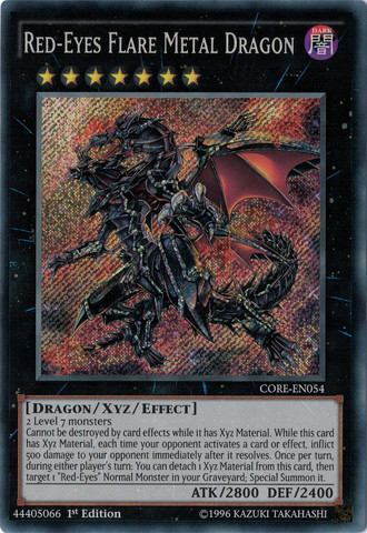 Red-Eyes Flare Metal Dragon [CORE-EN054] Secret Rare | Black Swamp Games