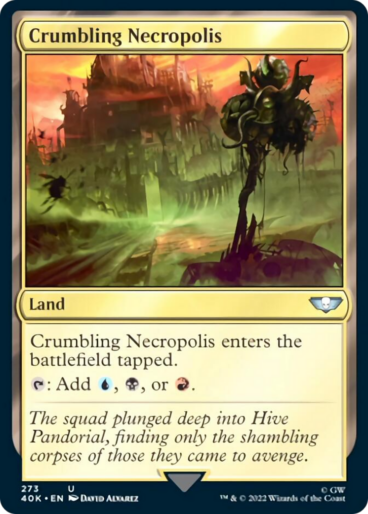 Crumbling Necropolis (Surge Foil) [Universes Beyond: Warhammer 40,000] | Black Swamp Games