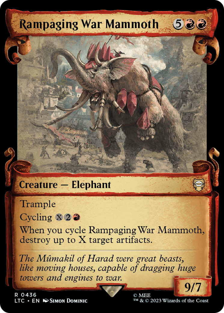 Rampaging War Mammoth [The Lord of the Rings: Tales of Middle-Earth Commander Showcase Scrolls] | Black Swamp Games