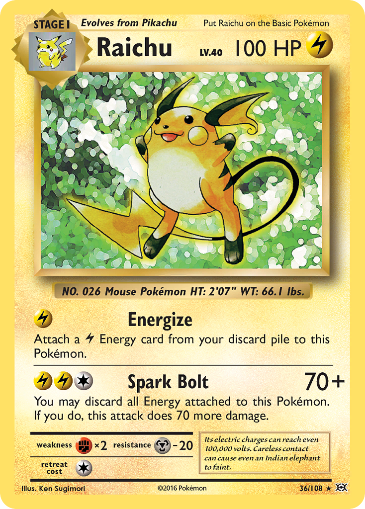 Raichu (36/108) [XY: Evolutions] | Black Swamp Games