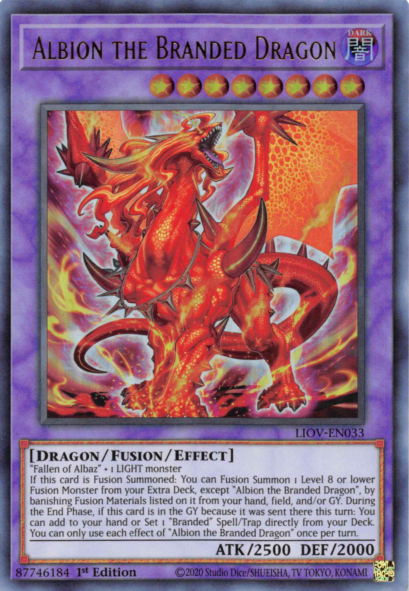 Albion the Branded Dragon [LIOV-EN033] Ultra Rare | Black Swamp Games