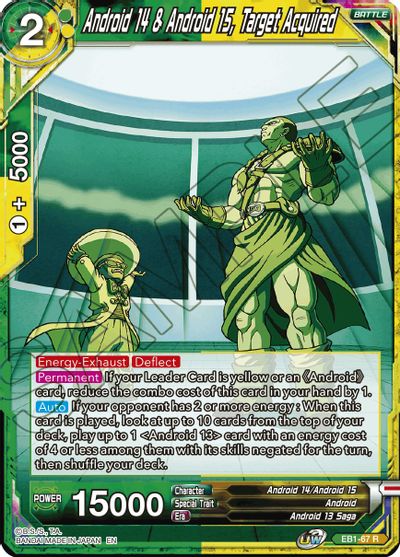 Android 14 & Android 15, Target Acquired (EB1-67) [Battle Evolution Booster] | Black Swamp Games