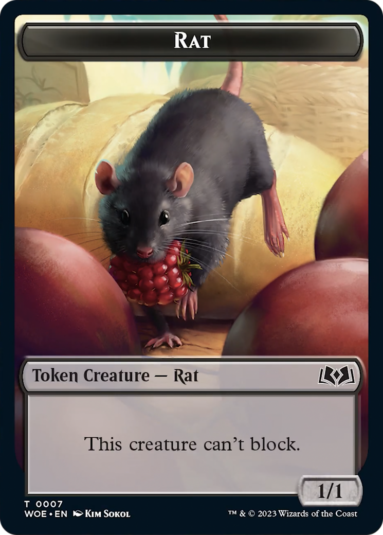 Rat Token [Wilds of Eldraine Tokens] | Black Swamp Games