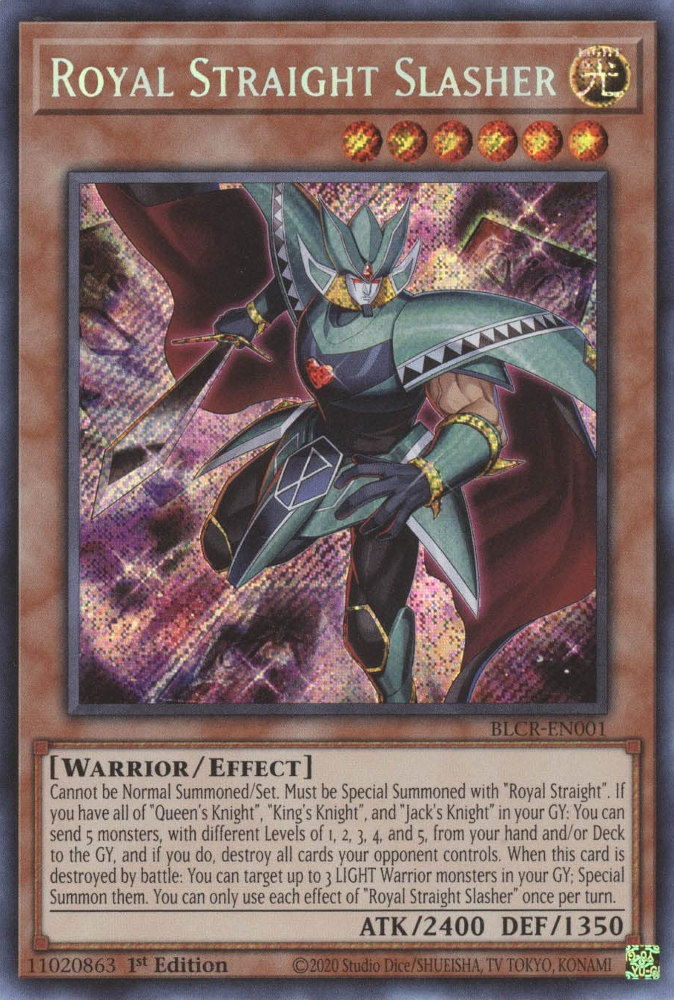 Royal Straight Slasher [BLCR-EN001] Secret Rare | Black Swamp Games