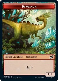 Dinosaur // Human Soldier (003) Double-sided Token [Ikoria: Lair of Behemoths Tokens] | Black Swamp Games