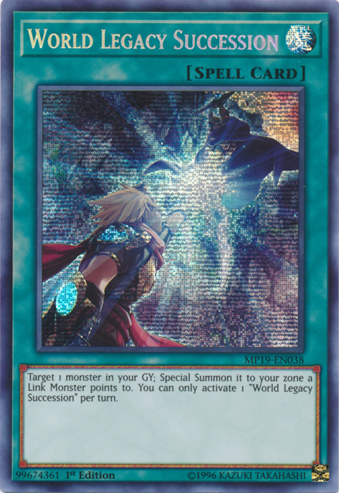 World Legacy Succession [MP19-EN038] Prismatic Secret Rare | Black Swamp Games