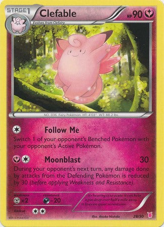 Clefable (28/30) [XY: Trainer Kit 1 - Wigglytuff] | Black Swamp Games