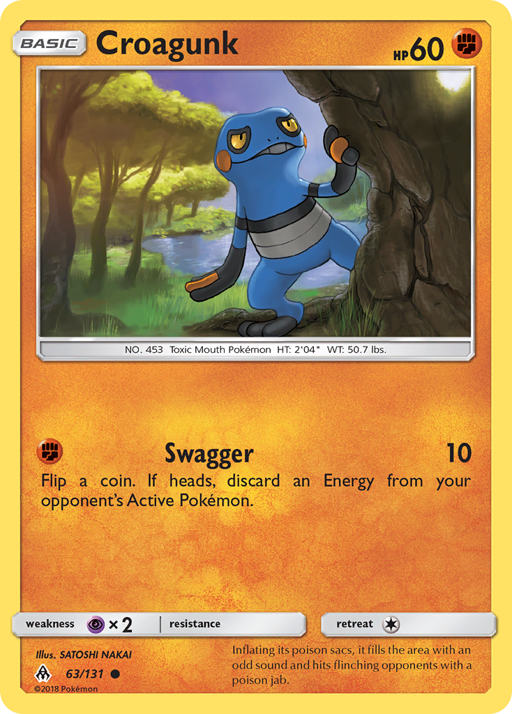 Croagunk (63/131) [Sun & Moon: Forbidden Light] | Black Swamp Games