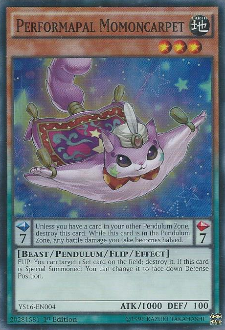 Performapal Momoncarpet [YS16-EN004] Super Rare | Black Swamp Games