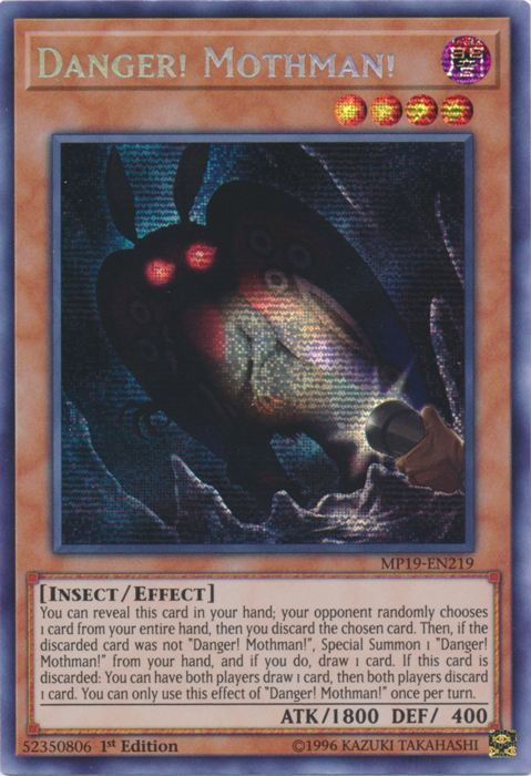 Danger! Mothman! [MP19-EN219] Prismatic Secret Rare | Black Swamp Games