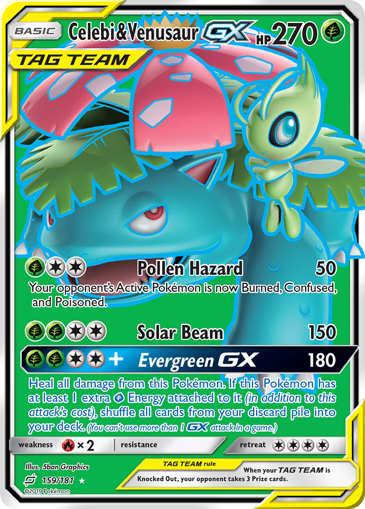 Celebi & Venusaur GX (159/181) [Sun & Moon: Team Up] | Black Swamp Games