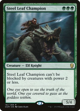 Steel Leaf Champion [Dominaria Promos] | Black Swamp Games