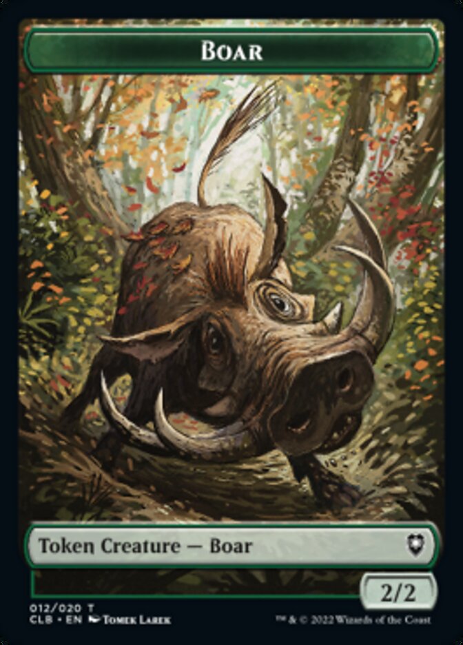 Boar Token [Commander Legends: Battle for Baldur's Gate Tokens] | Black Swamp Games