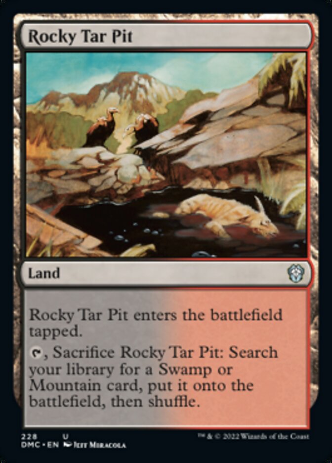 Rocky Tar Pit [Dominaria United Commander] | Black Swamp Games