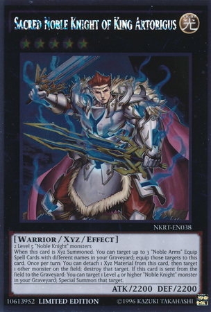Sacred Noble Knight of King Artorigus [NKRT-EN038] Platinum Rare | Black Swamp Games