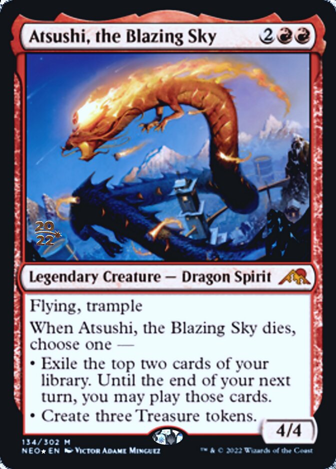 Atsushi, the Blazing Sky [Kamigawa: Neon Dynasty Prerelease Promos] | Black Swamp Games