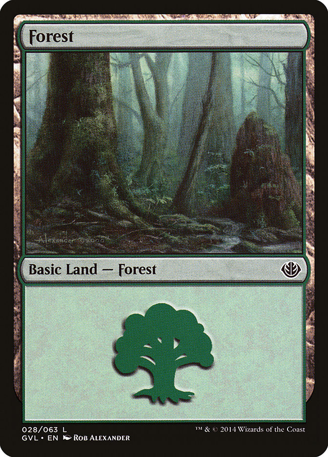 Forest (28) (Garruk vs. Liliana) [Duel Decks Anthology] | Black Swamp Games