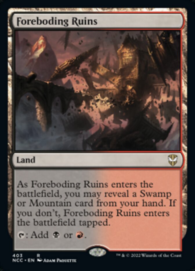 Foreboding Ruins [Streets of New Capenna Commander] | Black Swamp Games