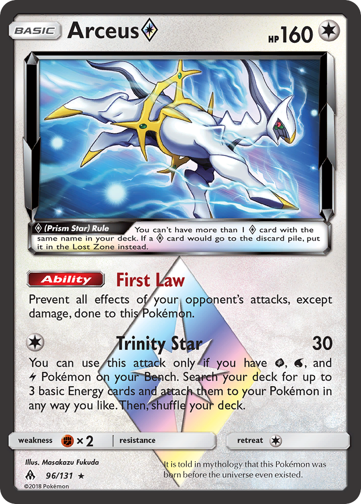 Arceus (96/131) (Prism Star) [Sun & Moon: Forbidden Light] | Black Swamp Games