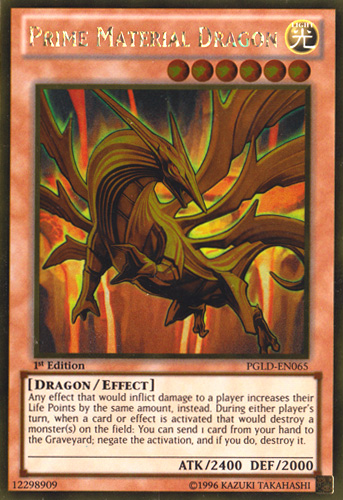 Prime Material Dragon [PGLD-EN065] Gold Rare | Black Swamp Games