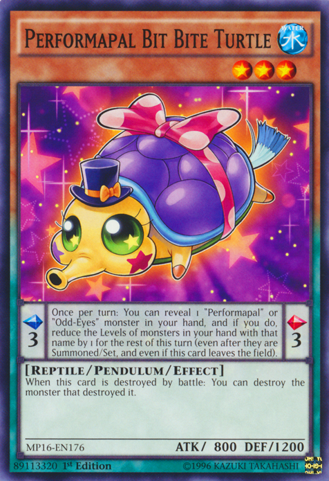 Performapal Bit Bite Turtle [MP16-EN176] Common | Black Swamp Games