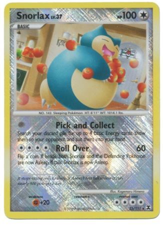 Snorlax (33/111) (League Promo) [Platinum: Rising Rivals] | Black Swamp Games