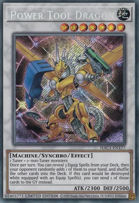 Power Tool Dragon [HAC1-EN177] Secret Rare | Black Swamp Games