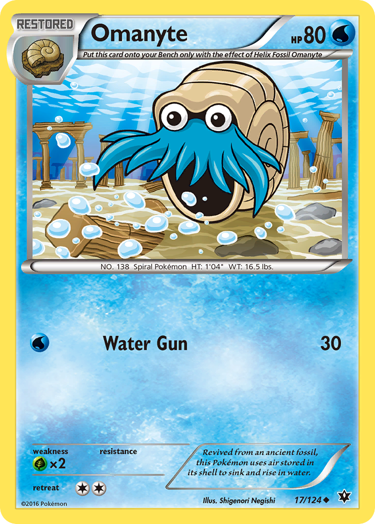 Omanyte (17/124) [XY: Fates Collide] | Black Swamp Games