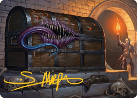 Mimic Art Card (Gold-Stamped Signature) [Dungeons & Dragons: Adventures in the Forgotten Realms Art Series] | Black Swamp Games