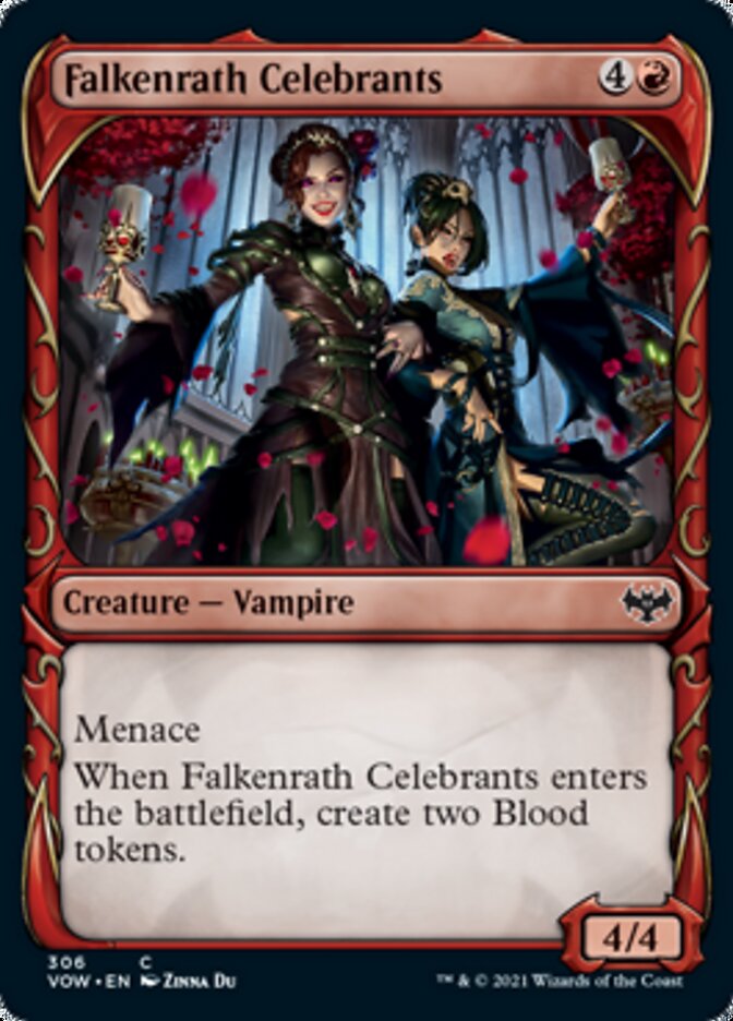 Falkenrath Celebrants (Showcase Fang Frame) [Innistrad: Crimson Vow] | Black Swamp Games