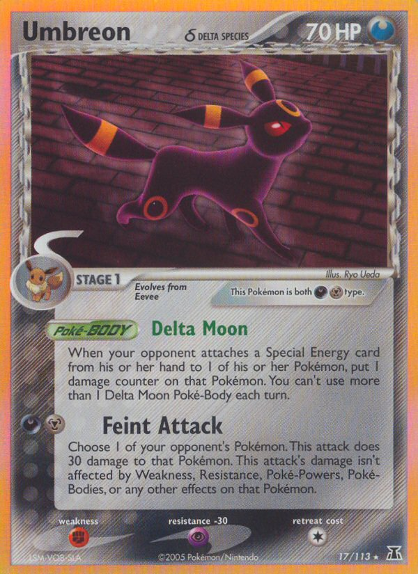 Umbreon (17/113) (Delta Species) [EX: Delta Species] | Black Swamp Games