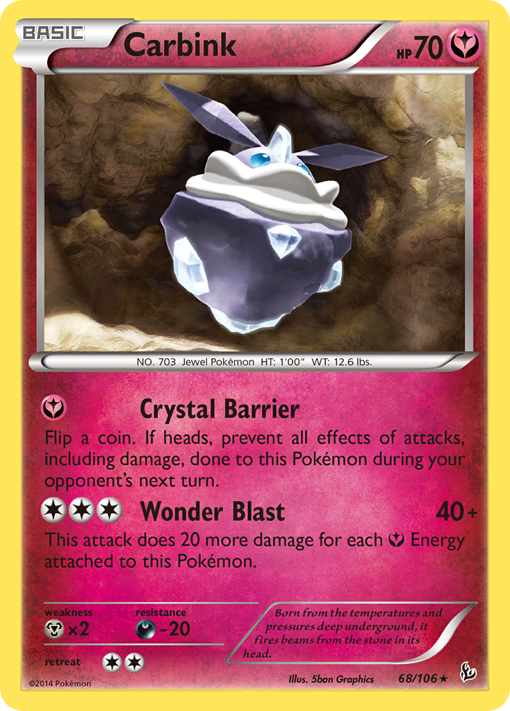 Carbink (68/106) (Theme Deck Exclusive) [XY: Flashfire] | Black Swamp Games