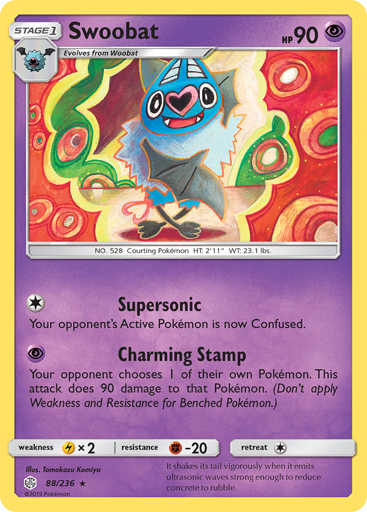 Swoobat (88/236) [Sun & Moon: Cosmic Eclipse] | Black Swamp Games