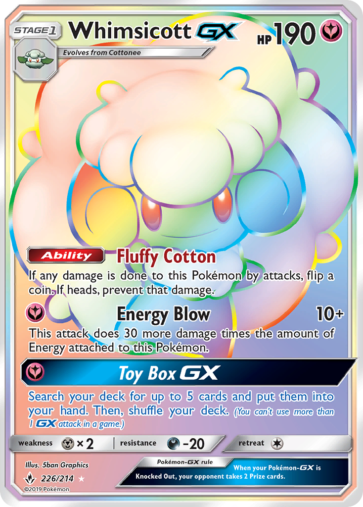 Whimsicott GX (226/214) [Sun & Moon: Unbroken Bonds] | Black Swamp Games