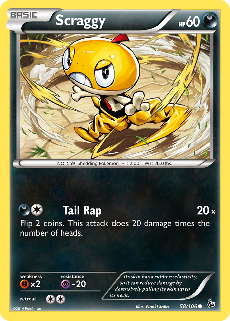 Scraggy (58/106) [XY: Flashfire] | Black Swamp Games